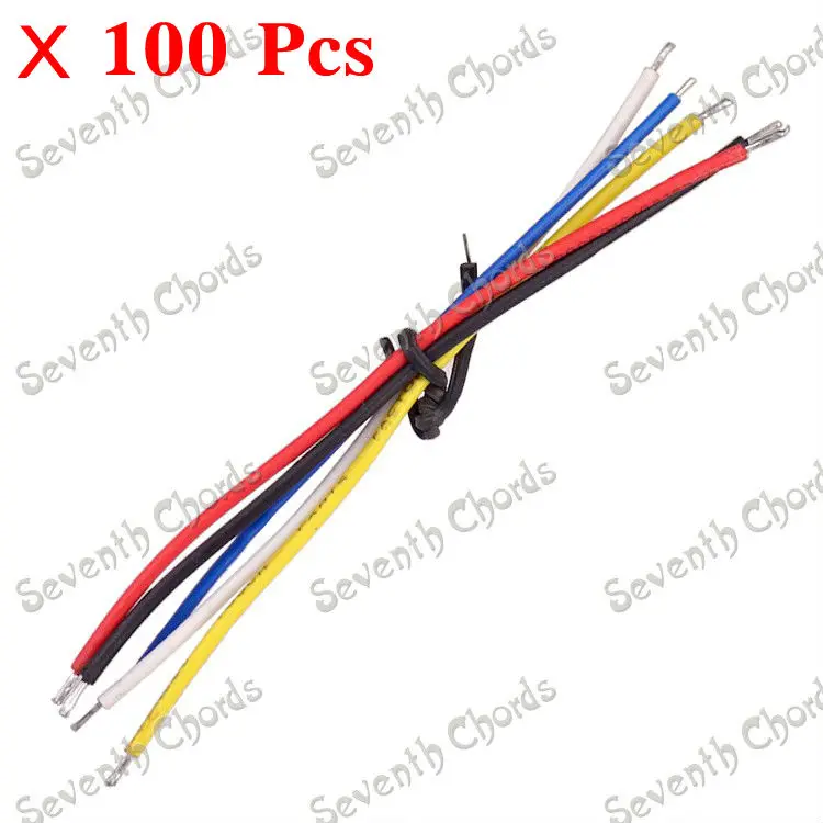100 Pcs 90MM Copper Pickup Hookup Wire Lead Cable For Electric Guitar Bass - Red Yellow Blue Black White for choose | Спорт и