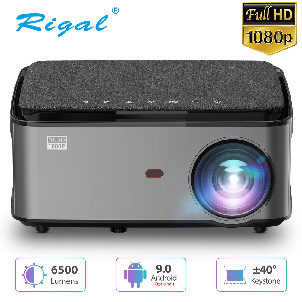 samsung projector Rigal Full HD 1080P Projector RD828 Android 9.0 Projetor Native 1920 x 1080P WIFI SmartPhone Beamer Home Theater Video Cinema small projector