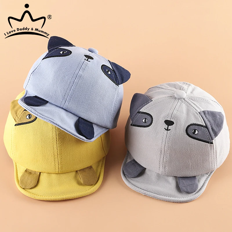 Cute Baby Cap мультфильм Boy Hat С Уши Лето Осень Хлопок малышей Детские бейсболки Мягкие