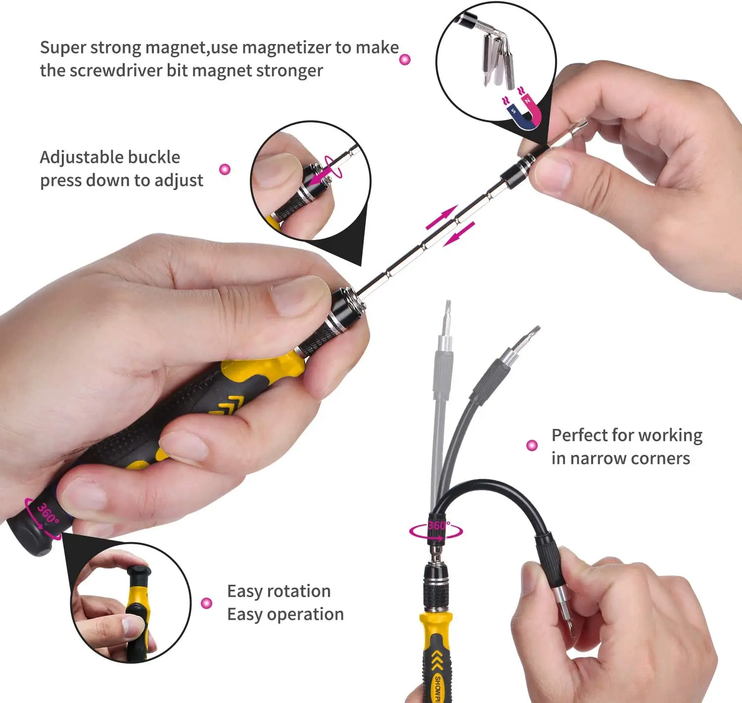 Jeu de tournevis de précision 115/122 en 1, Kit d'outils de réparation  magnétique électronique avec étui pour la réparation d'ordinateurs, de PC,  de