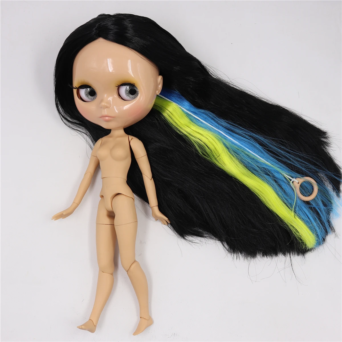 Neo Blythe Doll with Multi-Color Hair, Tan Skin, Shiny Cute Face & Custom Jointed Body 2