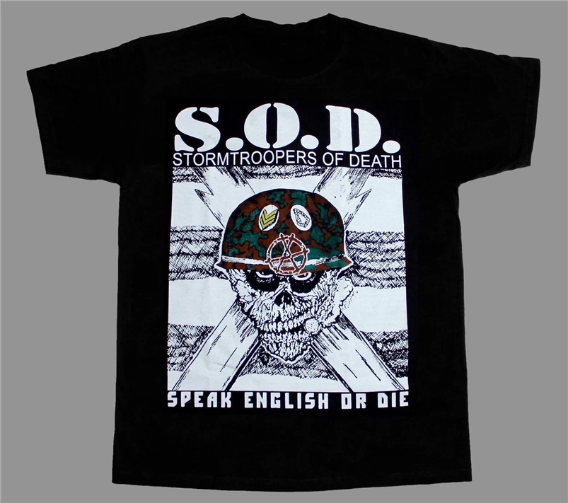 S.O.D. Sod Stormtroopers Of Death Новая Черная футболка с коротким длинным рукавом летняя