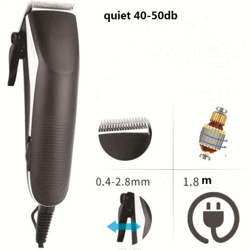 Professional Electric Barber Clipper Corded Hair Trimmer Head Styling Haircut Machine Hairdresser Salon Cutter Man Shaver Kit 3