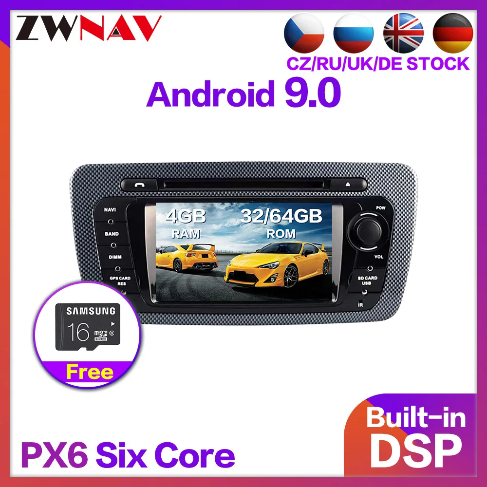 4G64G 6 core Android 9.0 Car Stereo Smart Multimedia DVD Player GPS for Seat Leon 2009-2013 Audio radio tape recorder head unit 4G64G 6 core Android 9.0 Car Stereo Smart Multimedia DVD Player GPS for Seat Leon 2009-2013 Audio radio tape recorder head unit
