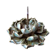 Керамическая ручная работа, характерная горелка с ладаном лотоса, дзен, буддийские ремесла, мини-цветы, креативная горелка для благовоний, домашнее украшение