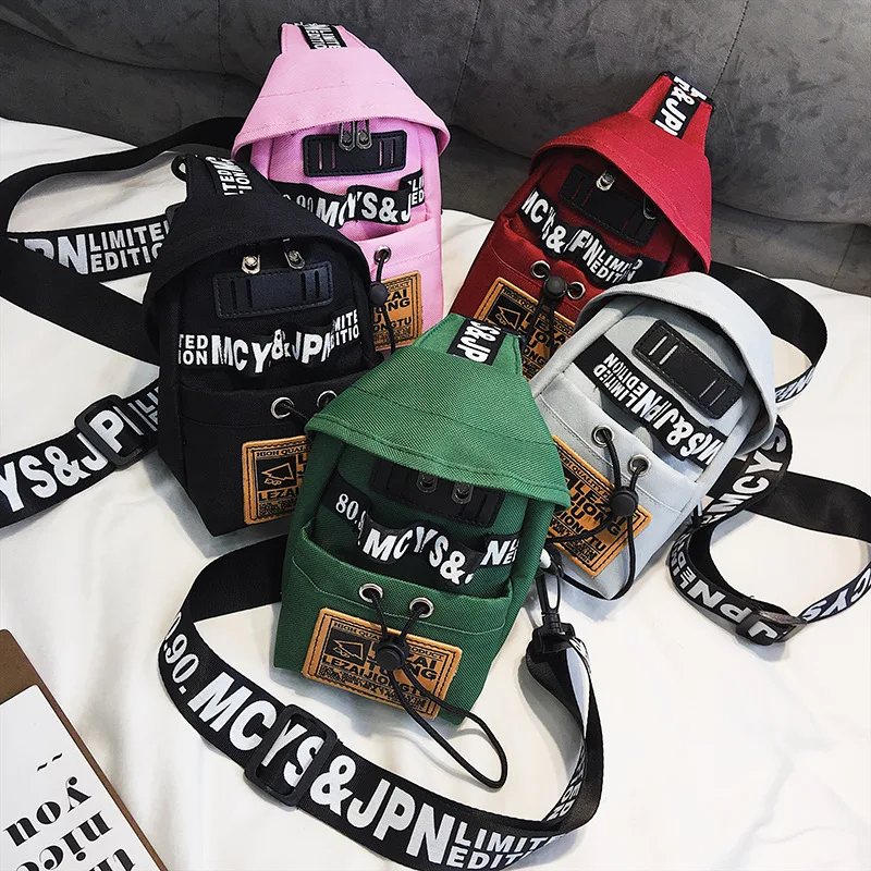 

New Women Fanny Pack Multifunction Waist Bag Woman Waist Pack Canvas Phone Bags Small Mini Belt Bag Cool Chest Bum Bag 8187