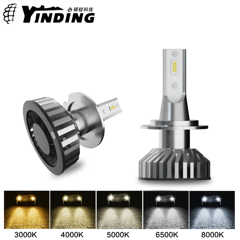 YINDING F2 автомобилей головной светильник лампы светодиодный H7 H1 H3 H11 9005 9006 9012 автомобилей головной светильник светодиодный 100 Вт 9000LM 12V автомобильный светильник лампочка