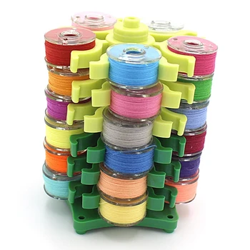 

30Pcs Embroidery Bobbin Tower Storage Belt Line Detachable Bobbin Collection Clip Core Bobbin with Wire