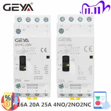 Модульный контактор geya gyhc 4p 16a 20a 25a 4no или 2no2nc