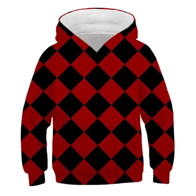 

Casual Blue and black plaid 3D Ghost Blade Hoodies Men Women Streetwear Sweatshirt 3D Kids Comic Demon Slayer children Hooded