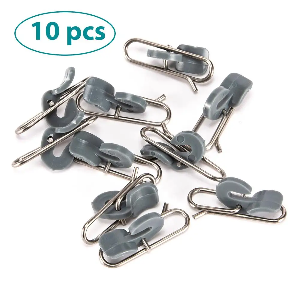 

10pcs Fishing Impact Hook Release Clips Fishing Bait Lure Release Clip Strong Swivels Lock Snaps Fishing Accessories Randomcolor