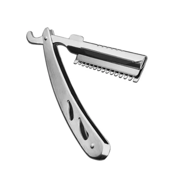 

Full Steel Vintage Manual Scraper Razor Beard Haircut Knife Eyebrow Shaping Tool for Salon Barber Home DIY Craft