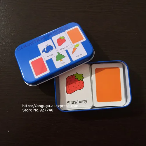 MG09-Shape and Color Граф матч Игра ребенка раннего образования Монтессори игрушки головоломка карты мультфильм автомобиль обучения карман флэш карты MG09 - Цвет: MG09-Shape and Color