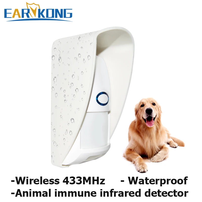 Outdoor Waterproof Wireless Animal Immune Infrared Detector 433MHz PIR Motion Sensor For Home Burglar alarm system