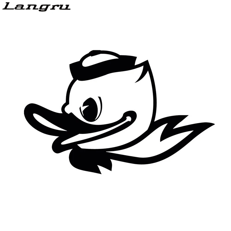 Langru 13 см * 8 5 мультяшная забавная Орегон утка виниловая наклейка автомобильная