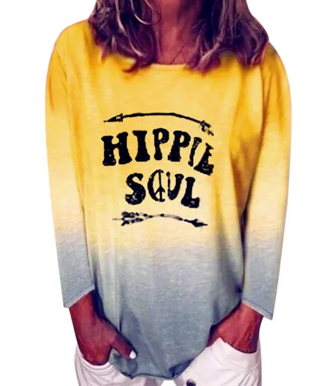 

2019 Winter Spring Women Tops Colors Letter Full Befree Long Sleeve Casual Plus Sizes Boho Large Big Loose Shirts Femme