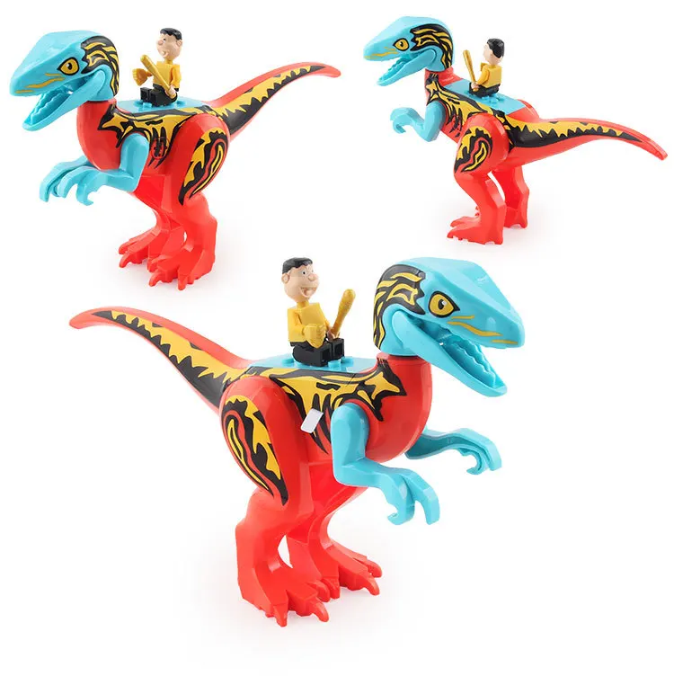 Игрушка динозавр T-Rex Модель Животное в сборе Юрского периода Динозавр строительные блоки подарок для мальчика девочки
