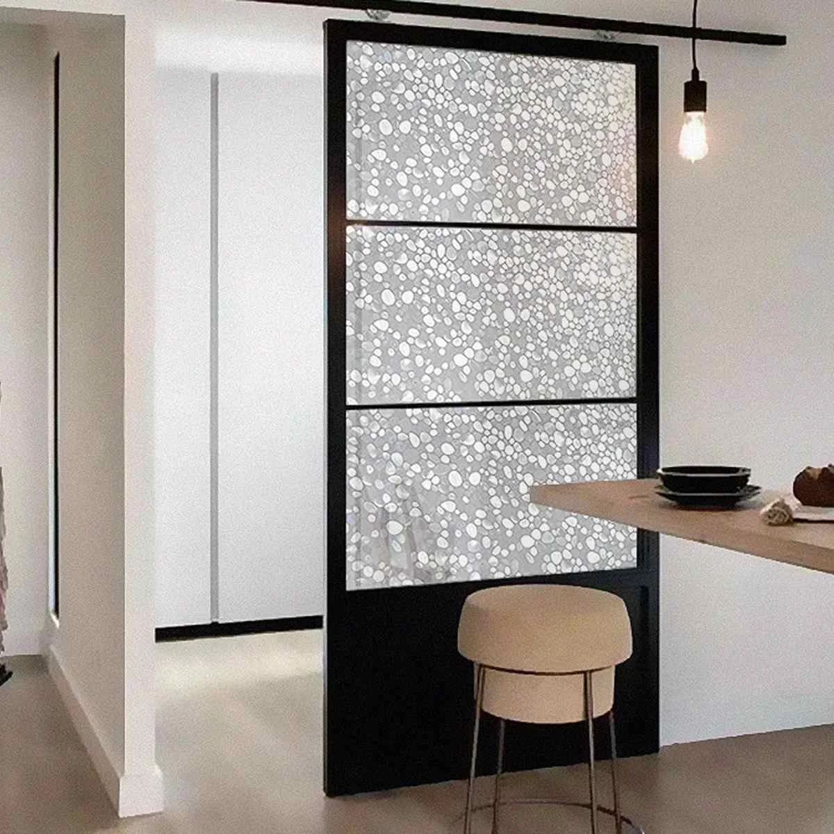 Wide 45cm*Long 200cm Non-Adhesive Opaque Glass 3D Window Film Electrostatic Glass Film For Window Glass Home Decor