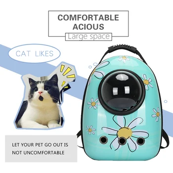 

Breathable Cat Carrier Bag Portable Space Capsule Puppy Cats Backpack Outdoor Travel Handbag Pet Box Cage Bags for Cats Supplies