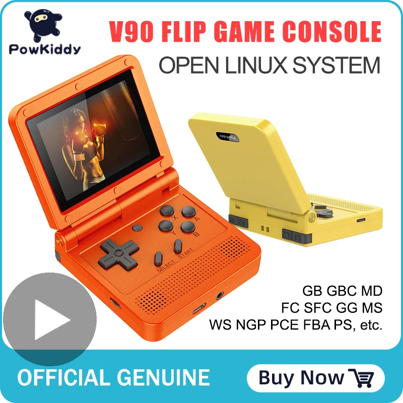 Игровая консоль PowKiddy V90 в стиле ретро портативная игровая мини-консоль для
