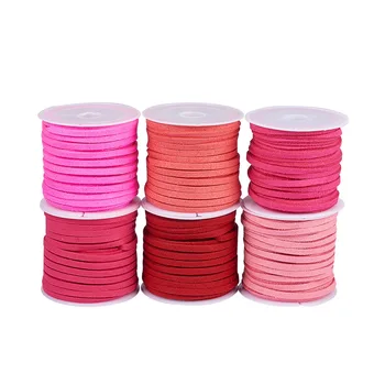 

1 Bag Faux Leather Necklace Cord Suede Cord Jewelry String 5m/roll 6rolls/bag
