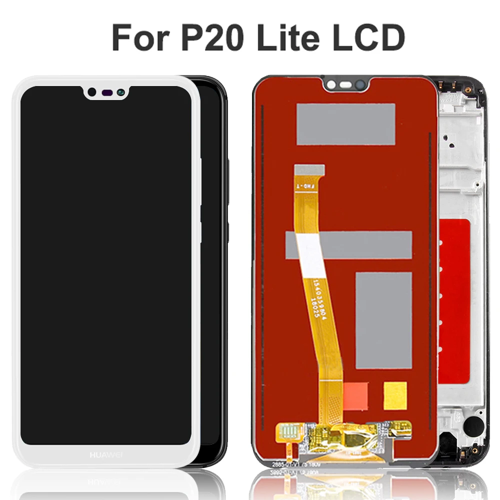 

100% Test Black/White 5.84'' LCD for Huawei P20 Lite Display Touch Screen Digitizer Assembly for Nova 3E Replacement Parts