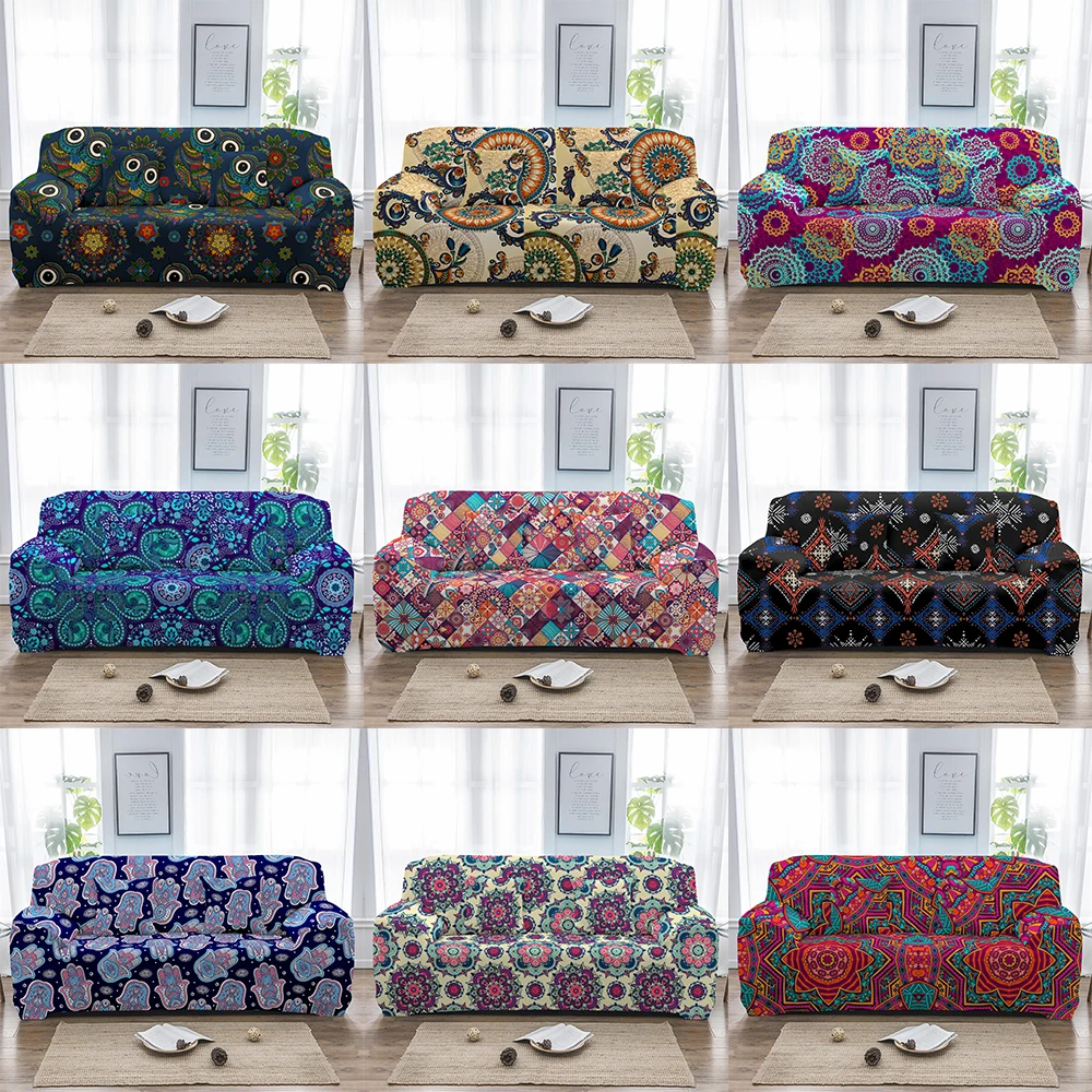 Homesky Мандала эластичный чехол для дивана Bohemia Slipcovers плотная накидка все включено