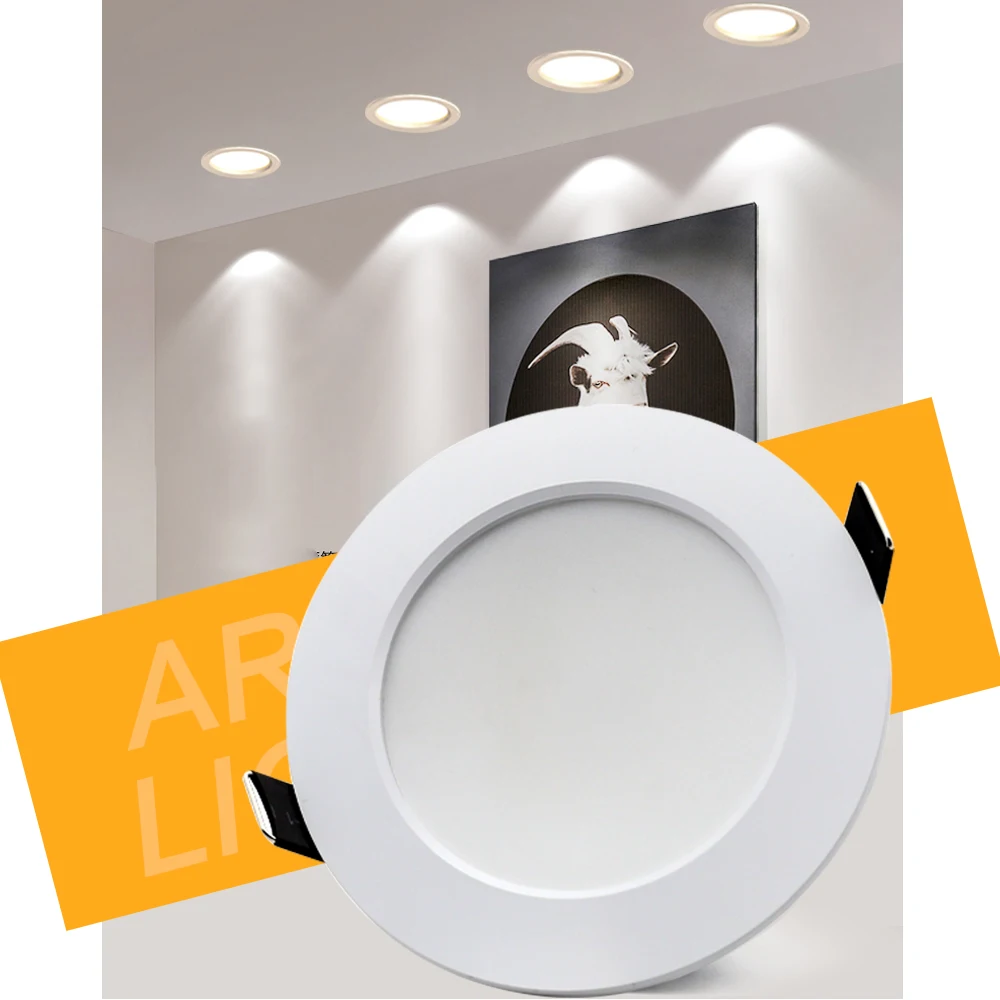 LED Downlight 7W 9W 12W 15W 18W 21W Round Recessed Lamp AC 220V Down Light 240V Home Decor Bedroom Kitchen Indoor Spot Lighting