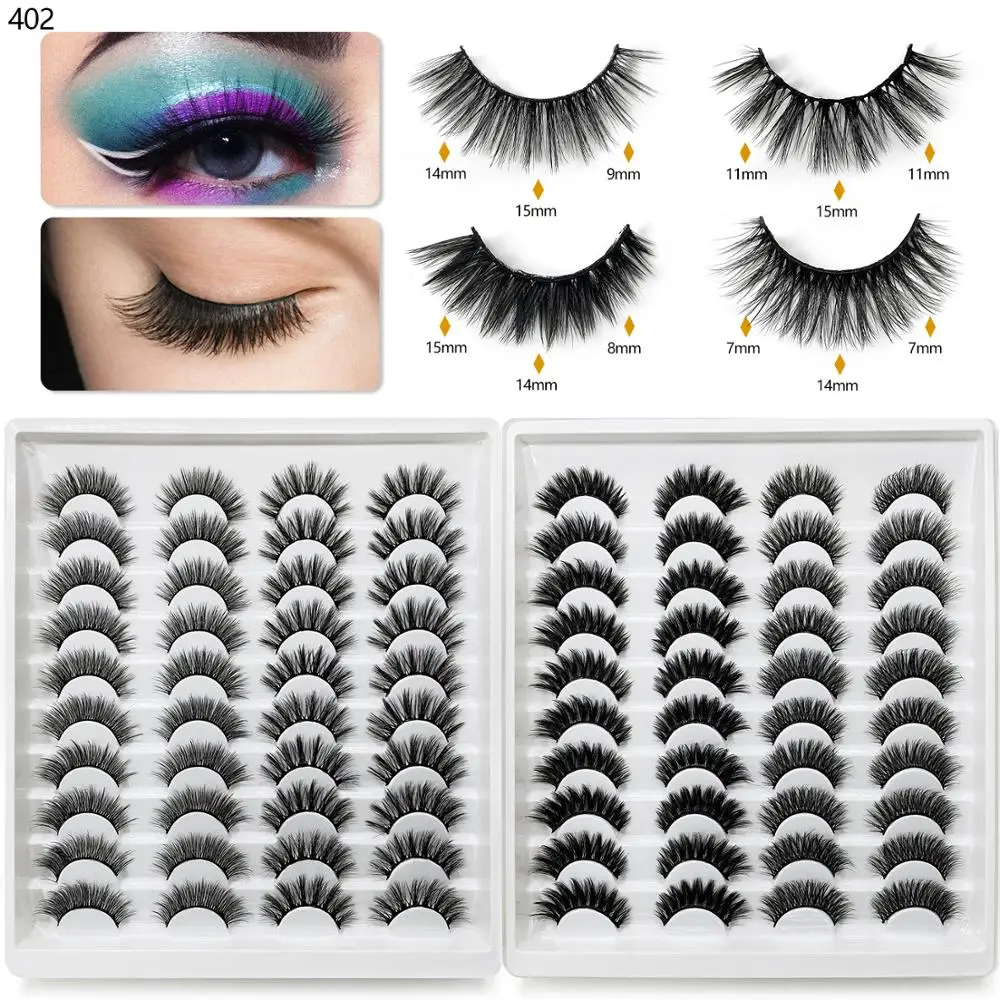 15-25mm Mink Eyelashes Mink Lashes Extended Beauty Makeup False Eyelashes  Natural 40 Pairs of Handmade 3d Mink Hair Strip Lashes - AliExpress Beauty  & Health