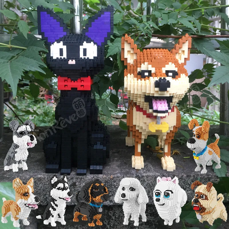 

Pet Diamond Mini Fight Inserted Small Particles Building Blocks Small Puppy Dog Cat Shiba Inu Husky Corgi Toy