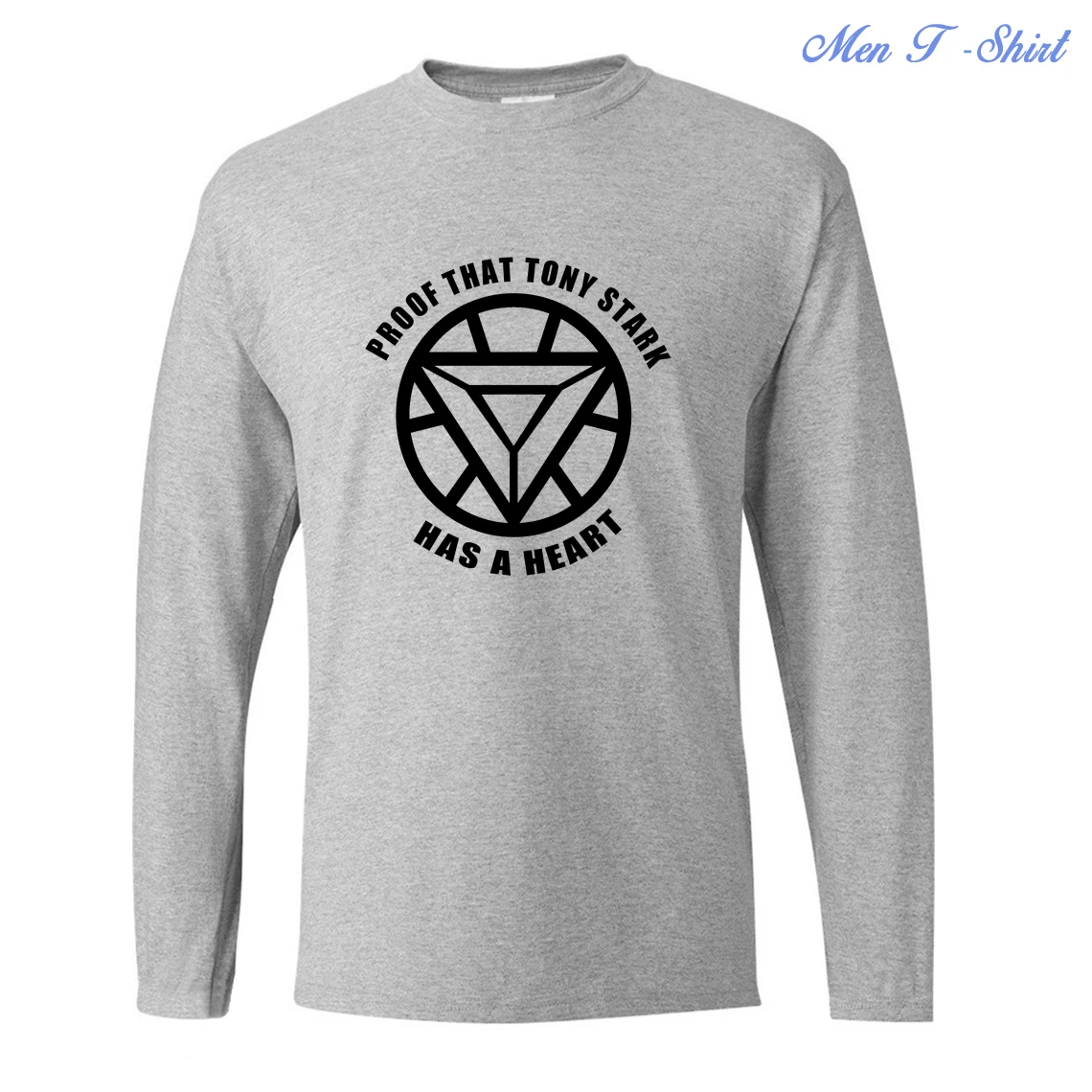 Proof That Tony Stark Has A Heart Long Sleeve Shirts Men 2020 Autumn Cotton High Quality T-Shirt Casual Harajuku Brand Clothing | Мужская