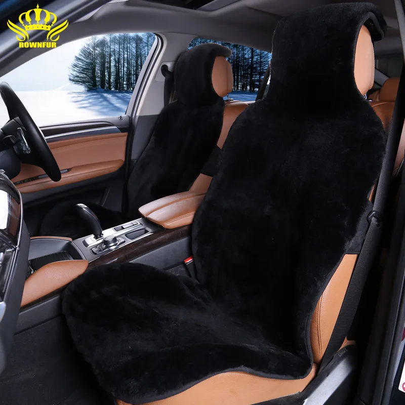 1pc 100% Natural fur Australian sheepskin car seat covers universal size for one front seat cover accessories automobiles 2015