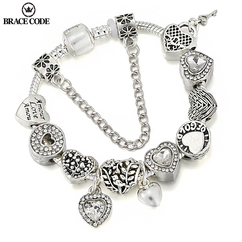 

New High Quality Silver Colour Charm Women Bracelets Jewelry,Hollow Angel Wings Fine Bracelet Pendant Fot Women Jewelry Gifts