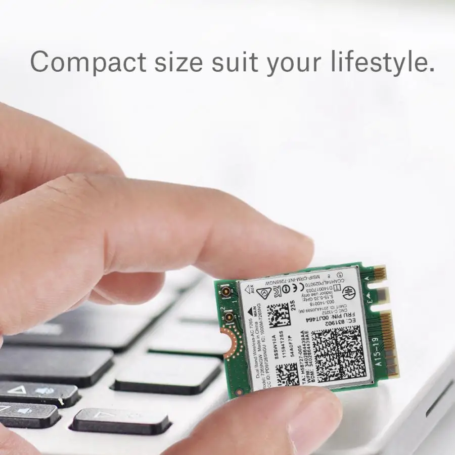 Сетевая карта для Intel Bluetooth 4,0 Двухдиапазонная Беспроводная-AC 7265 Двухдиапазонная Беспроводная 867 м Сетевая карта для ноутбука