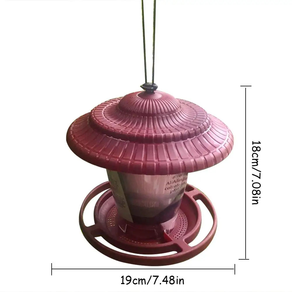 Кормушка для птиц маленькая Водонепроницаемая кормушка для диких птиц подвесная для сада двора дом наружное подвесное украшение Выдерживает ветер и дождь