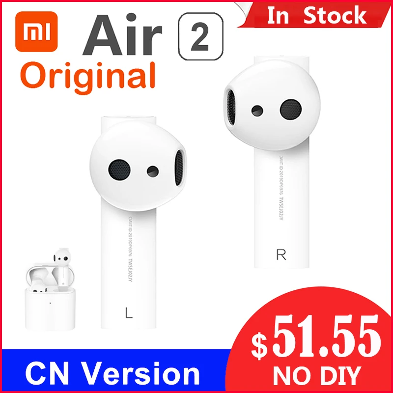Cena Oryginalny Xiao mi Air 2 TWS Airdots Pro 2 mi Air 1 prawdziwe bezprzewodowe słuchawki ENC Bluetooth 5 sterowana dotykiem sterowanie głosem LHDC Dyna mi c