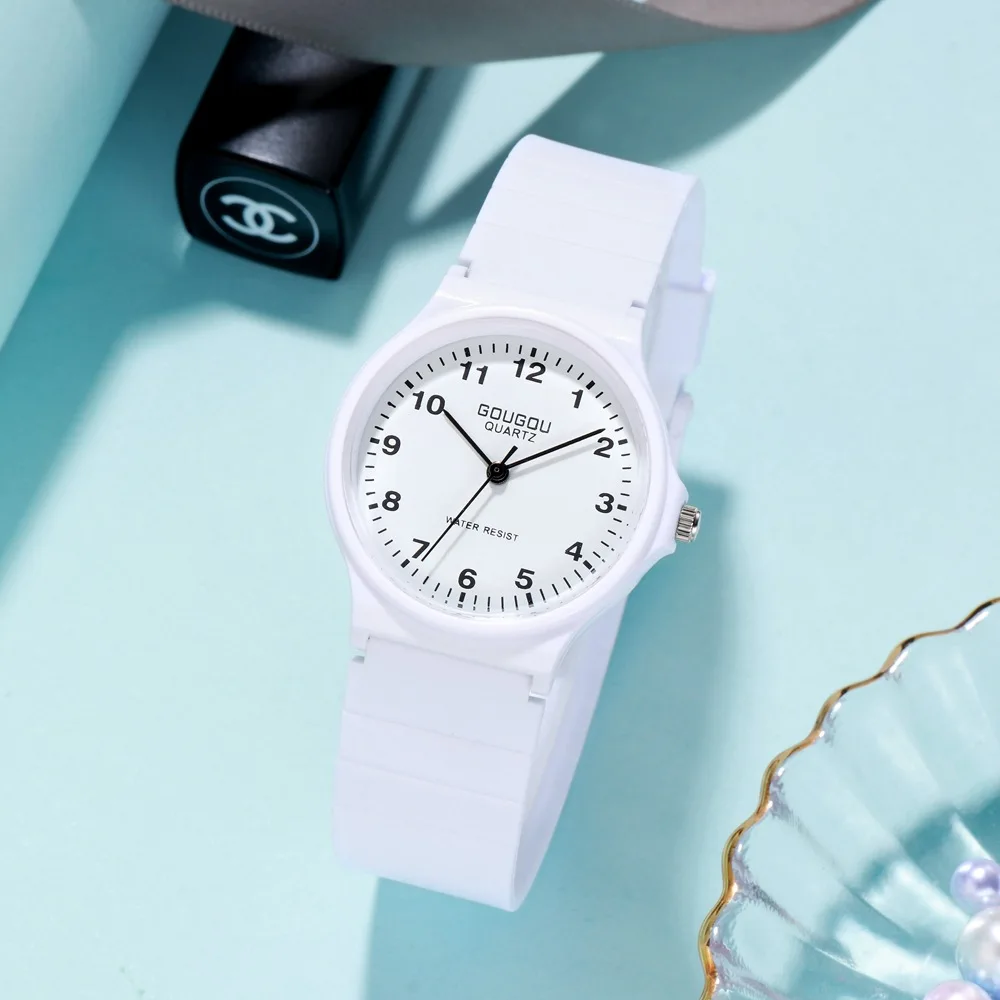 

Simple and fashionable ladies watch silicone strap analog casual ladies watch quartz round watch female clock relogio feminino