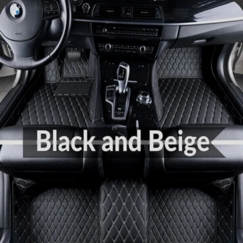 Black and Beige Настоящие коврики для Lexus RX Class RX300 RX350 RX350L RX450h RX450hL 6D полный охват автомобильные коврики для багажника - Название цвета: Black and Beige