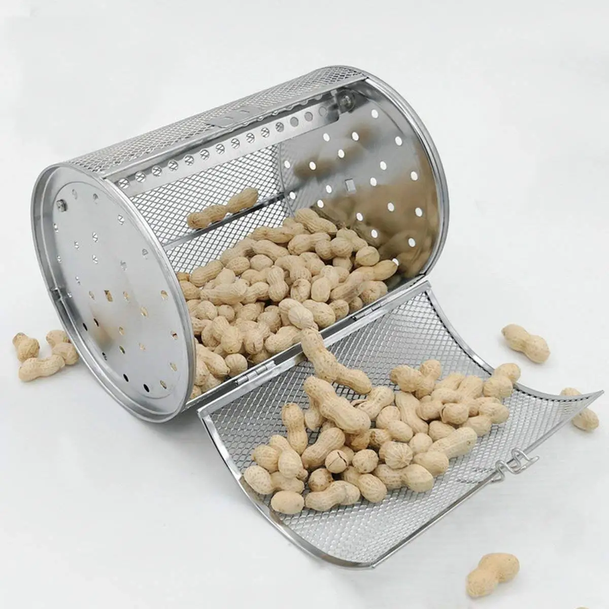 Drum Grilled Cage Oven Roast Basket Baking Rotary Coffee Bean Peanuts BBQ universal rotating stainless steel 8 inch grilling