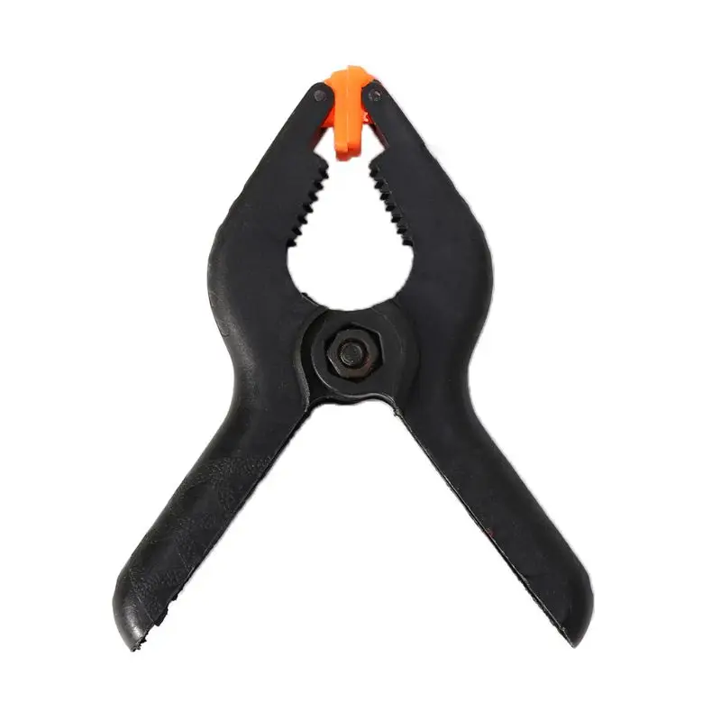 

6 Inch Heavy Duty Plastic Nylon Spring Clamp Clip Tips For Photography Background Black DXAF