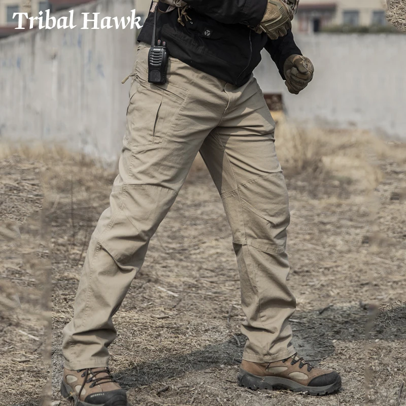 

City Tactical Cargo Pants Men SWAT Army Military Waterproof Pants Cotton Many Pockets Stretch Flexible Work Casual Trousers XXL