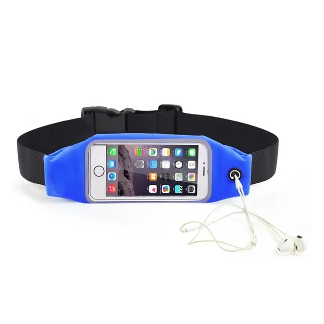 BLUE Спортивная поясная сумка для бега для iPhone 11/samsung/huawei/Redmi Xiaomi, ультратонкая поясная сумка, сумка для мобильного телефона, чехлы - Цвет: BLUE