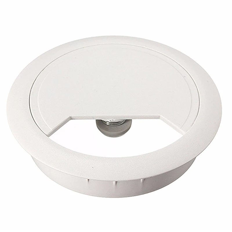 

Hot Sale 5 pcs Computer Desk Cable Cover Plastic Cable Entry Cable Box 60mm White gray