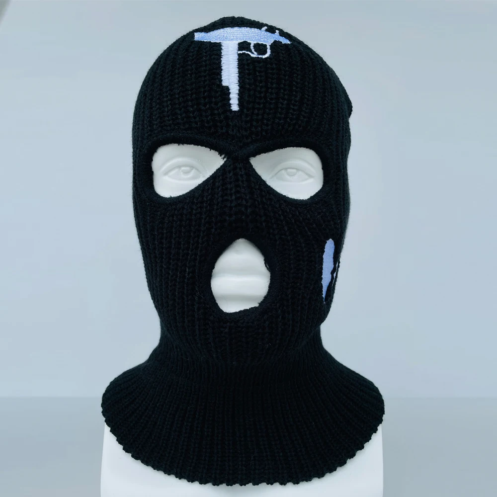 Fashion Yes Daddy Embroidery Ski Mask Full Face Cover Headgear 3-Hole Knitted Balaclava Warm Beanie Hat Warm for Winter Outdoor best beanies