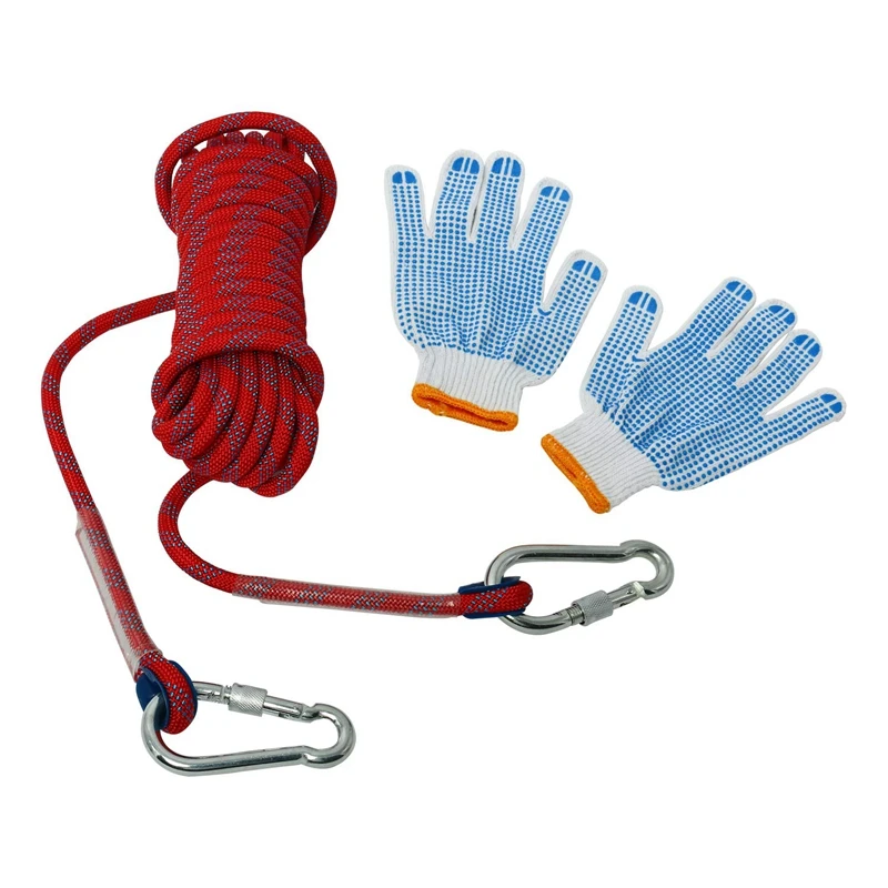 Climbing Rope Professional Outdoor Static Rock Climbing Rope Escape Rope Ice Climbing Equipment Fire Rescue Parachute Rope
