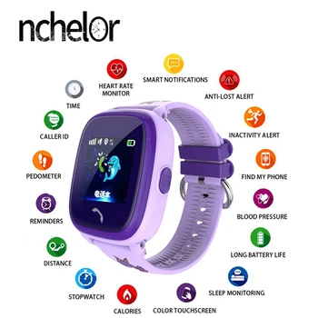 

Children's Smart Card Call Phone Watch GPS Positioning Safety SOS One Button For Help Electric Fence Reminder Kids Watches Clock