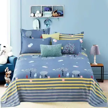 

2020 New Bed Sheet+ 2pcs Pillow covers Bedspread Bed Set 3 Pcs Thickened Sheet Flower Pattern Bed Cover Sheetsc For Winter