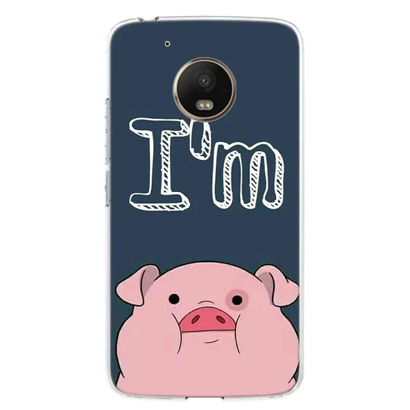 Милый розовый Kawai чехол с рисунком свиньи чехол для телефона для Motorola Moto G7 G6 G5S G5 E4 Plus G4 E5 Play power EU Подарочный чехол с рисунком