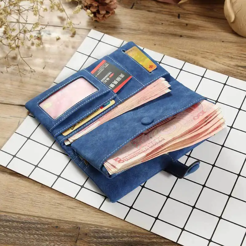 Fashion retro lace women's wallet frosted long buckle solid color ladies wallet clutch womens wallets small wallet money cute Fashion retro lace women's wallet frosted long buckle solid color ladies wallet clutch womens wallets small wallet money cute