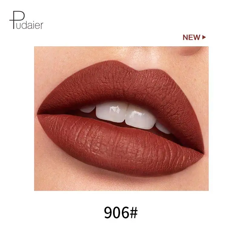 906 Pudaier, 18 цветов, мини-капсула, блеск для губ, матовый блеск для губ, жидкая губная помада, водостойкий оттенок для губ, kyliejenner, макияж, корейский LipsTSLM1 - Цвет: 906